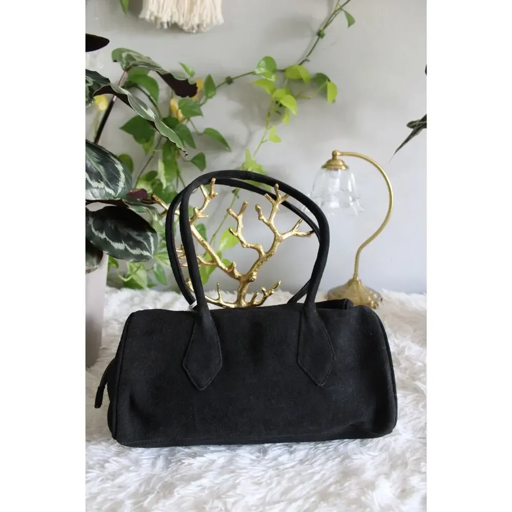 Free People Black Soft Structured Bowling Bag Tote NWT MSRP $78